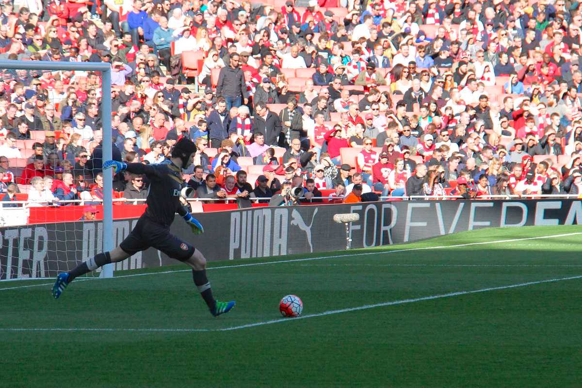 Player taking a goal
kick